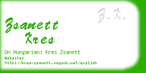 zsanett kres business card